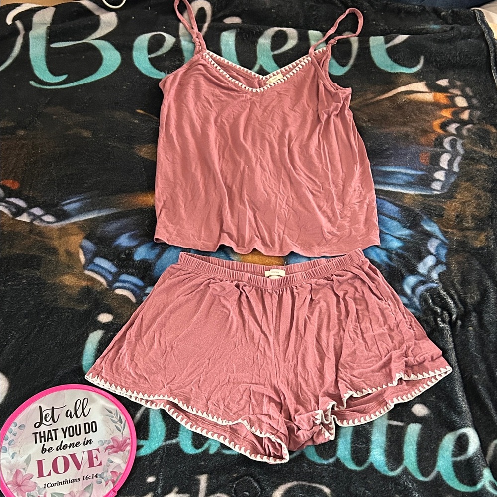 Eberjey Dusty Rose Pajama Set